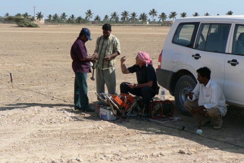 Geophysical survey and electrical leak detection tests