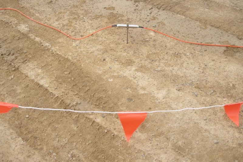 Geophysical survey and electrical leak detection tests