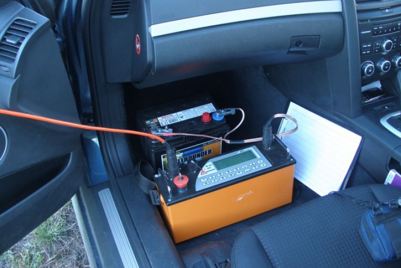 Geophysical survey and electrical leak detection tests